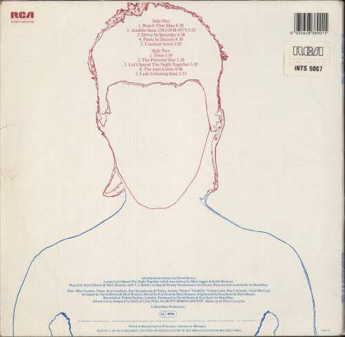 David Bowie Aladdin Sane - 80s vinyl LP album (LP record) German BOWLPAL617420