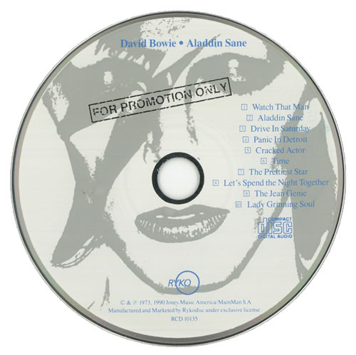David Bowie Aladdin Sane CD album (CDLP) US BOWCDAL278527