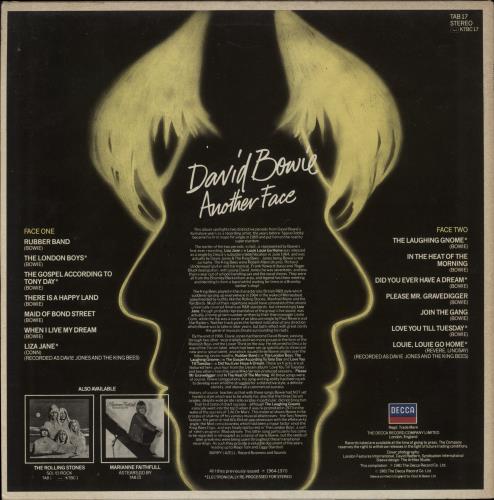 David Bowie Another Face vinyl LP album (LP record) UK BOWLPAN677366