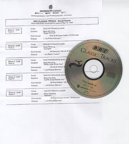 David Bowie BBC Classic Tracks CD album (CDLP) US BOWCDBB323912