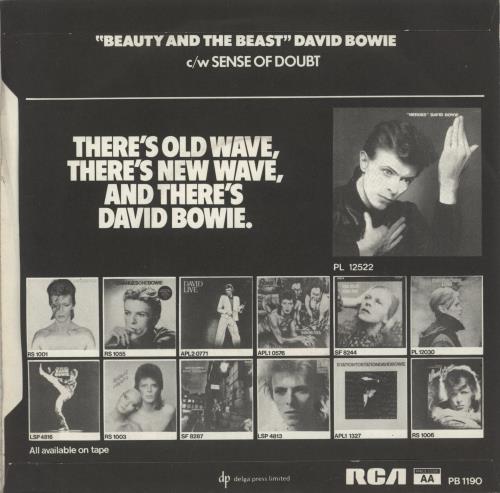 David Bowie Beauty And The Beast - P/S 7" vinyl single (7 inch record / 45) UK BOW07BE68529