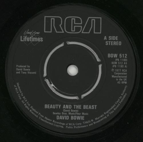 David Bowie Beauty And The Beast 7" vinyl single (7 inch record / 45) UK BOW07BE598818