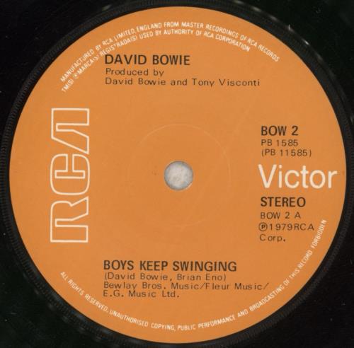 David Bowie Boys Keep Swinging + p/s 7" vinyl single (7 inch record / 45) UK BOW07BO456507