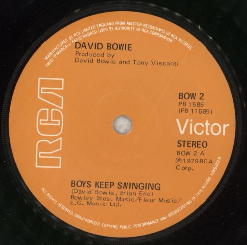 David Bowie Boys Keep Swinging + p/s 7" vinyl single (7 inch record / 45) UK BOW07BO456507