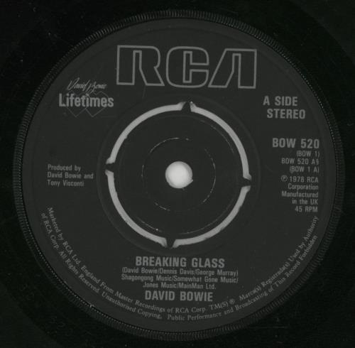 David Bowie Breaking Glass 7" vinyl single (7 inch record / 45) UK BOW07BR301263