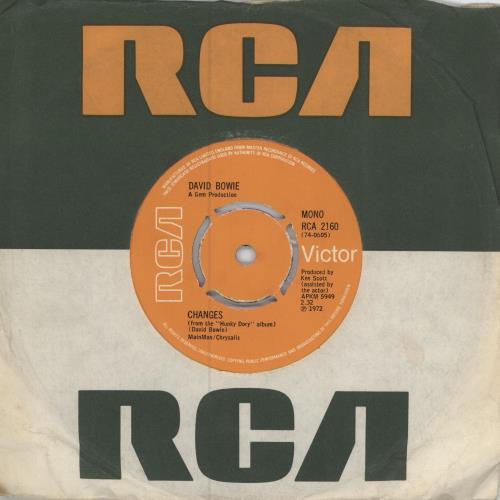 David Bowie Changes - 4pr - Label variant 7" vinyl single (7 inch record / 45) UK BOW07CH780850