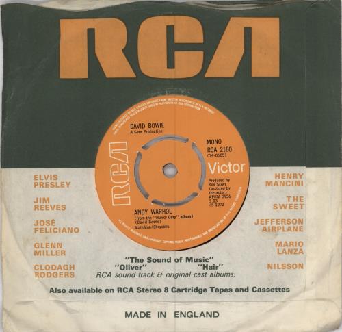 David Bowie Changes - 4pr - Label variant 7" vinyl single (7 inch record / 45) UK BOW07CH780850