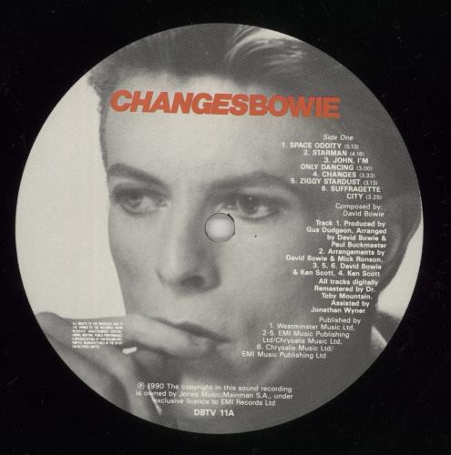 David Bowie ChangesBowie - Title Sticker - EX 2-LP vinyl record set (Double LP Album) UK BOW2LCH672797