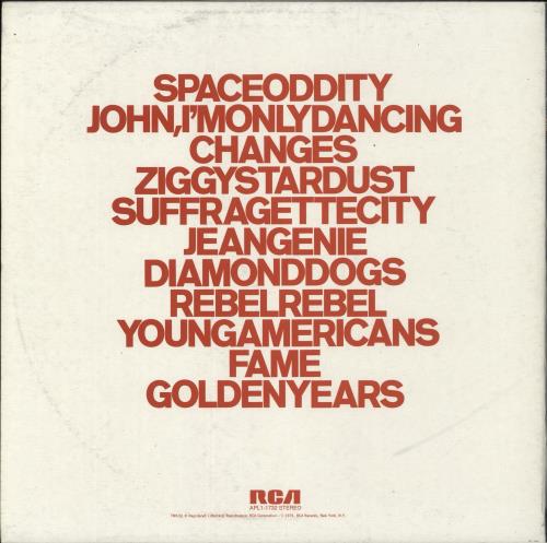 David Bowie ChangesTwoBowie vinyl LP album (LP record) Italian BOWLPCH880548