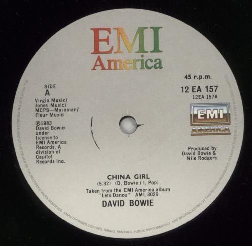 David Bowie China Girl - price stickered shrink 12" vinyl single (12 inch record / Maxi-single) UK BOW12CH871443