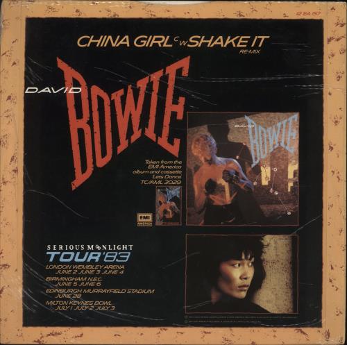 David Bowie China Girl - price stickered shrink 12" vinyl single (12 inch record / Maxi-single) UK BOW12CH871443