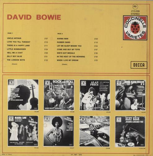 David Bowie Collection Coccinelle vinyl LP album (LP record) French BOWLPCO120681