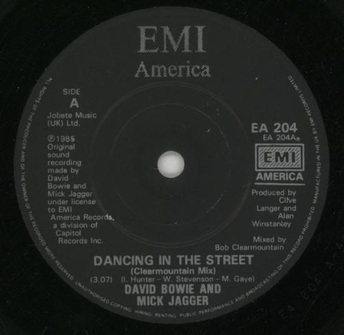 David Bowie Dancing In The Street 7" vinyl single (7 inch record / 45) UK BOW07DA28470