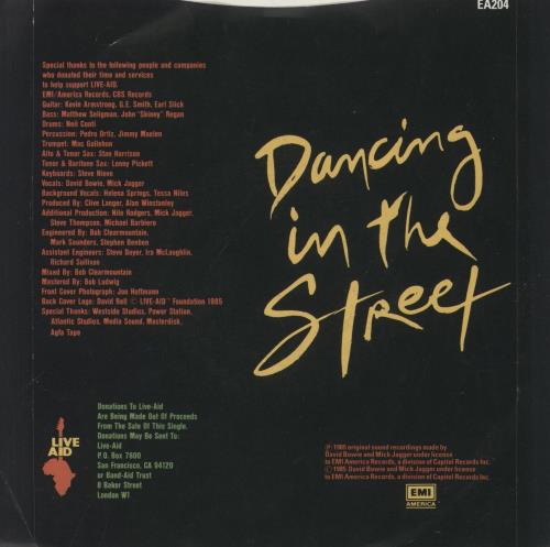 David Bowie Dancing In The Street 7" vinyl single (7 inch record / 45) UK BOW07DA28470