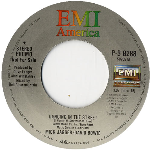 David Bowie Dancing In The Street 7" vinyl single (7 inch record / 45) US BOW07DA585658