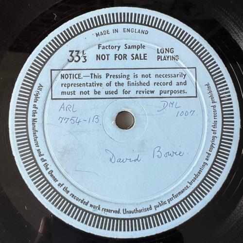 David Bowie David Bowie - Test Pressing - Mono vinyl LP album (LP record) UK BOWLPDA842159