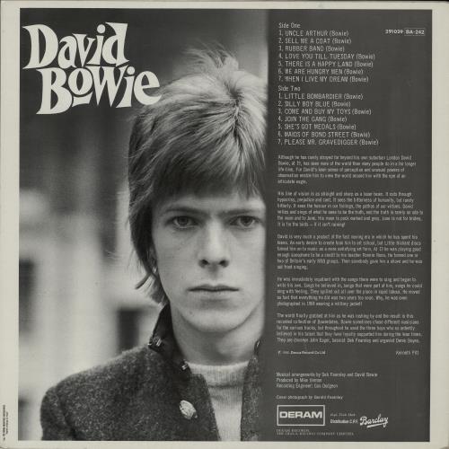 David Bowie David Bowie vinyl LP album (LP record) French BOWLPDA159605