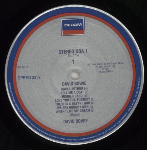 David Bowie David Bowie vinyl LP album (LP record) Dutch BOWLPDA875340