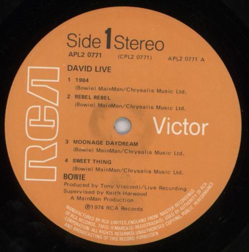 David Bowie David Live - 1st 2-LP vinyl record set (Double LP Album) UK BOW2LDA261207