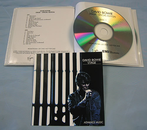 David Bowie David Live/Stage CD-R acetate US BOWCRDA322082