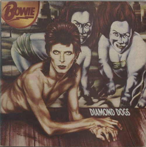 David Bowie Diamond Dogs - black label vinyl LP album (LP record) UK BOWLPDI606685