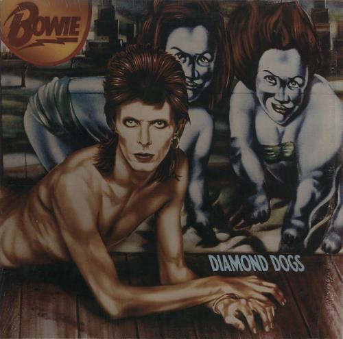 David Bowie Diamond Dogs - black label vinyl LP album (LP record) US BOWLPDI650514
