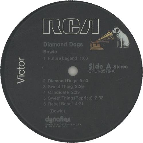 David Bowie Diamond Dogs - black label vinyl LP album (LP record) US BOWLPDI650514