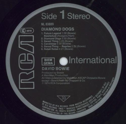 David Bowie Diamond Dogs - Open Shrink vinyl LP album (LP record) German BOWLPDI817744