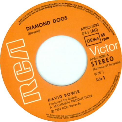 David Bowie Diamond Dogs 7" vinyl single (7 inch record / 45) German BOW07DI419843