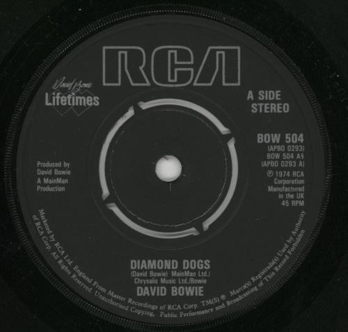 David Bowie Diamond Dogs 7" vinyl single (7 inch record / 45) UK BOW07DI632115