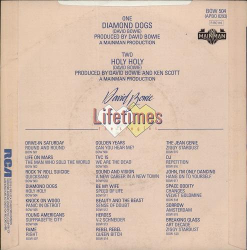 David Bowie Diamond Dogs 7" vinyl single (7 inch record / 45) UK BOW07DI632115