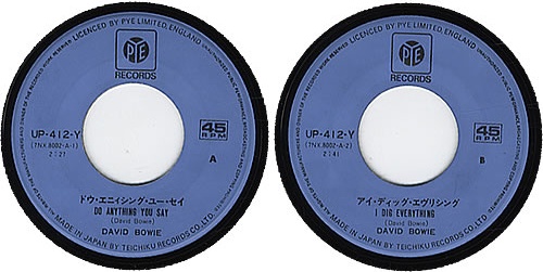 David Bowie Do Anything You Say 7" vinyl single (7 inch record / 45) Japanese BOW07DO277117