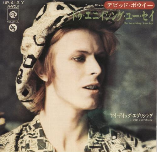 David Bowie Do Anything You Say 7" vinyl single (7 inch record / 45) Japanese BOW07DO869065