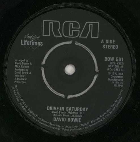 David Bowie Drive-In Saturday 7" vinyl single (7 inch record / 45) UK BOW07DR876219