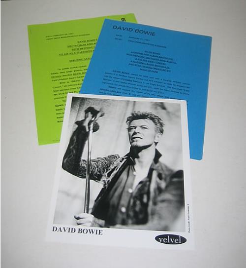 David Bowie Earthling/50th Birthday Concert media press pack US BOWPPEA336848