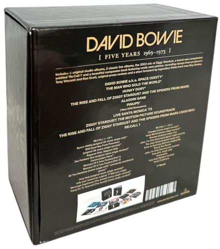 David Bowie Five Years 1969-1973 CD Album Box Set UK BOWDXFI864819