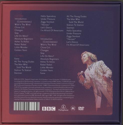 David Bowie Glastonbury 2000 CD Album Box Set UK BOWDXGL887097