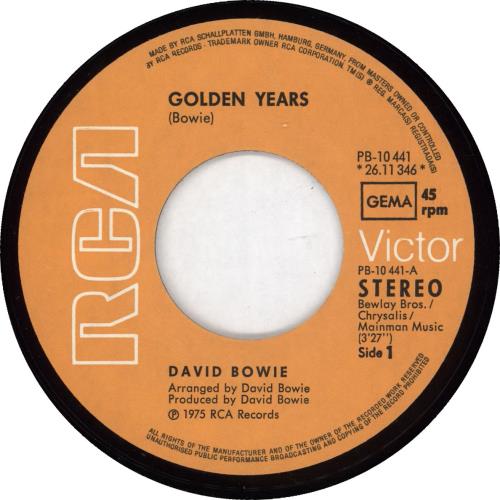 David Bowie Golden Years 7" vinyl single (7 inch record / 45) German BOW07GO128949