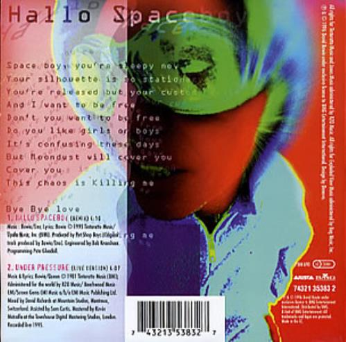 David Bowie Hallo Spaceboy CD single (CD5 / 5") UK BOWC5HA351566
