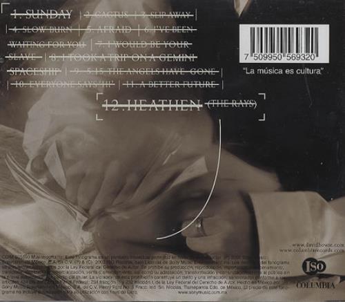 David Bowie Heathen 2 CD album set (Double CD) Mexican BOW2CHE237401