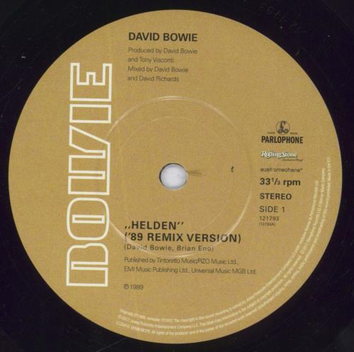 David Bowie Helden 7" vinyl single (7 inch record / 45) German BOW07HE830183