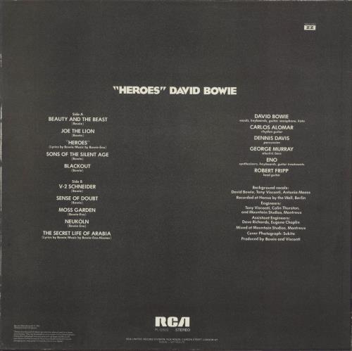 David Bowie Heroes vinyl LP album (LP record) Italian BOWLPHE826575