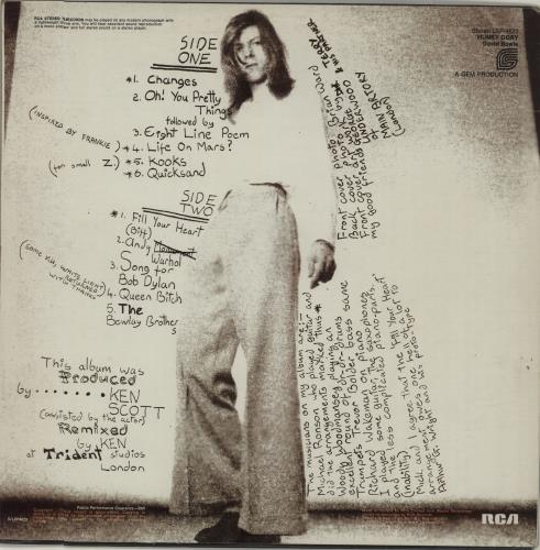 David Bowie Hunky Dory - VG vinyl LP album (LP record) Canadian BOWLPHU569574