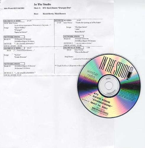 David Bowie In The Studio - Changes One CD album (CDLP) US BOWCDIN194278