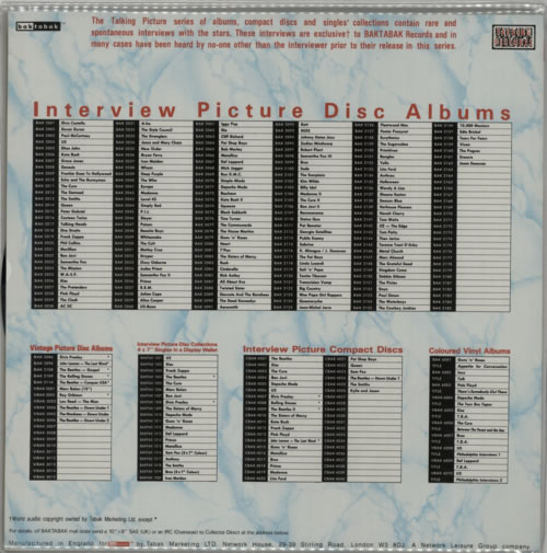 David Bowie Interview Picture Disc picture disc LP (vinyl picture disc album) UK BOWPDIN592559