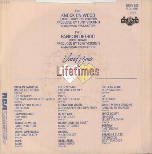 David Bowie Knock On Wood 7" vinyl single (7 inch record / 45) UK BOW07KN598815
