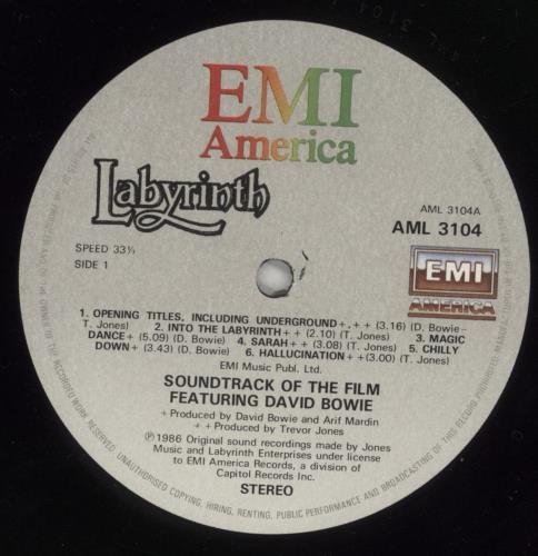 David Bowie Labyrinth - VG vinyl LP album (LP record) UK BOWLPLA875891