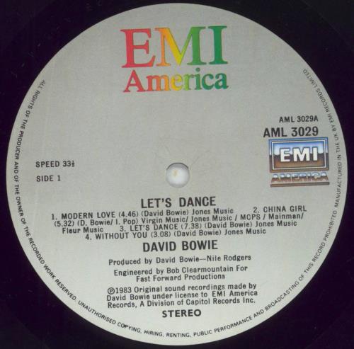 David Bowie Let's Dance - 1st - VG vinyl LP album (LP record) UK BOWLPLE855544