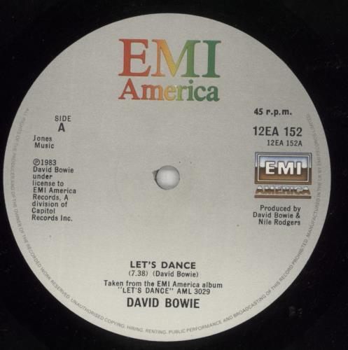 David Bowie Let's Dance 12" vinyl single (12 inch record / Maxi-single) UK BOW12LE26422