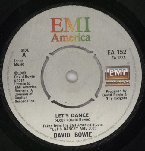 David Bowie Let's Dance 7" vinyl single (7 inch record / 45) UK BOW07LE28454